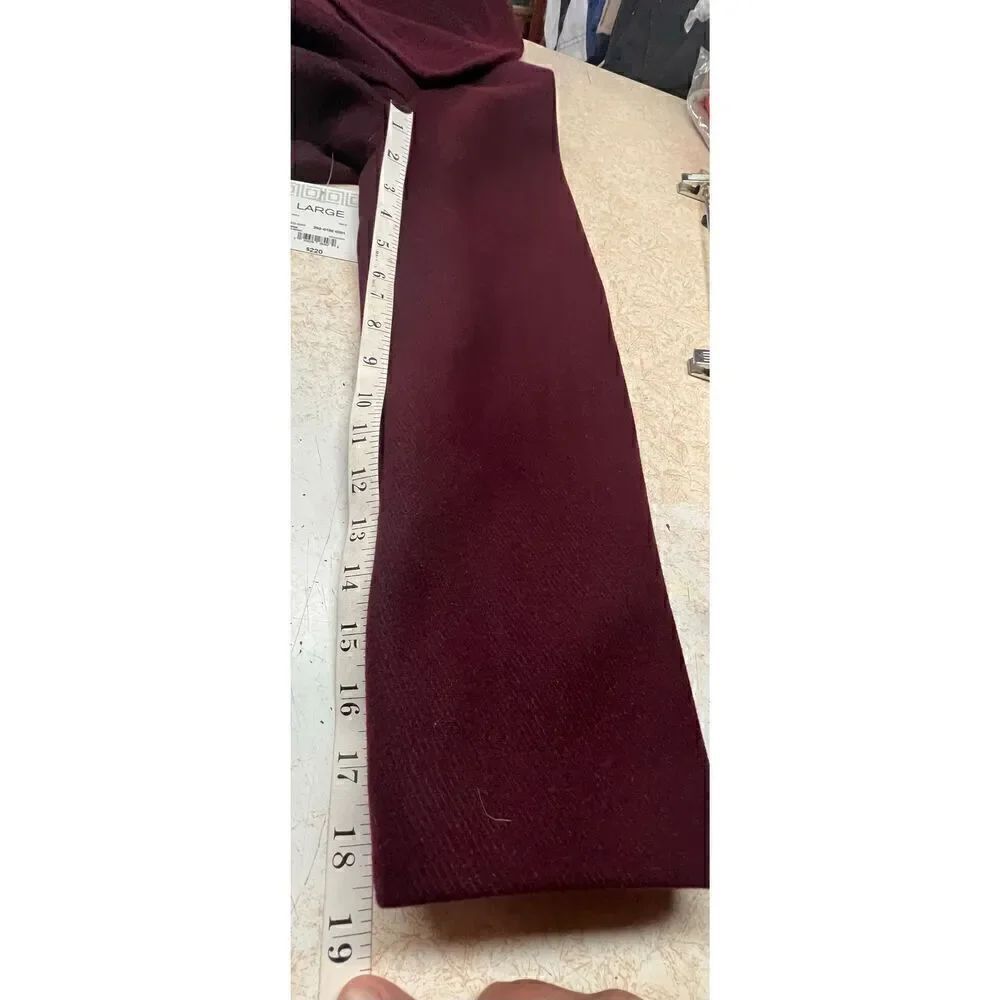 Liz Claiborne Wool Blend Single Breasted Pleated Jacket Sz L Wine NWT $220 - Picture 6 of 8